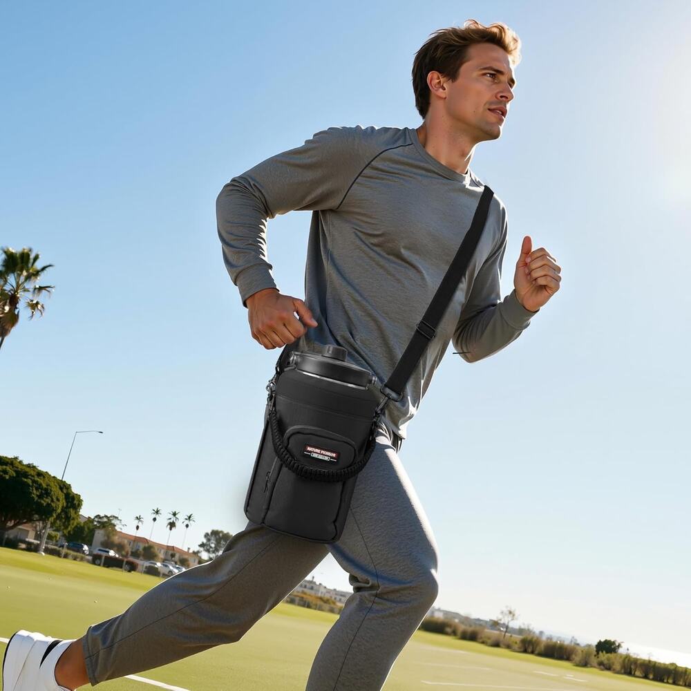 NATURE PIONEOR Water Bottle Holder With Adjustable Strap - Half/One Gallon (64/ - Picture 9 of 14